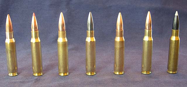 Round 2 loads from left to right: HSM Range, HSM Amax, Umax, Norma DL, Fiocchi, Cor-Bon, Spring River